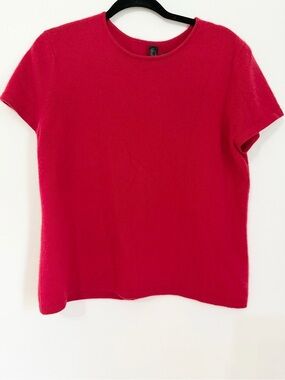 Country Shop cashmere pullover short sleeve sweater red size XL